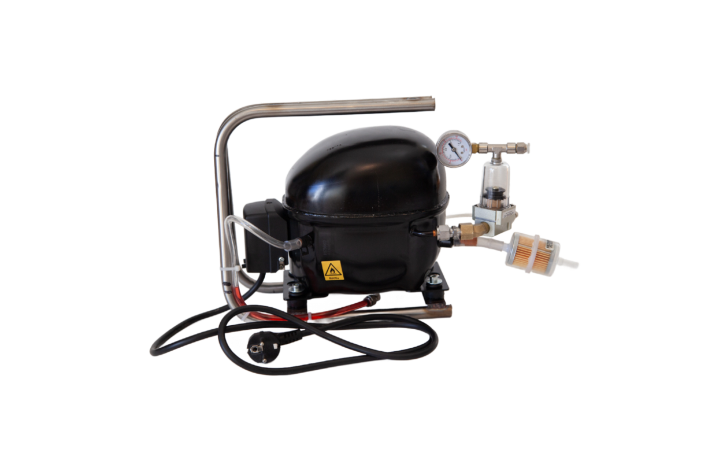 Vaikne kompressor põletile